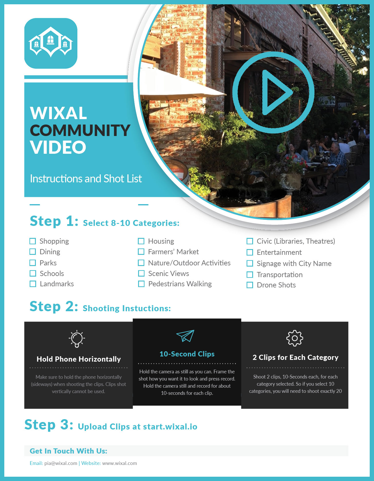 Wixal Community Video Handout